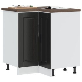 Mueble bajo esquina de cocina porto negro madera